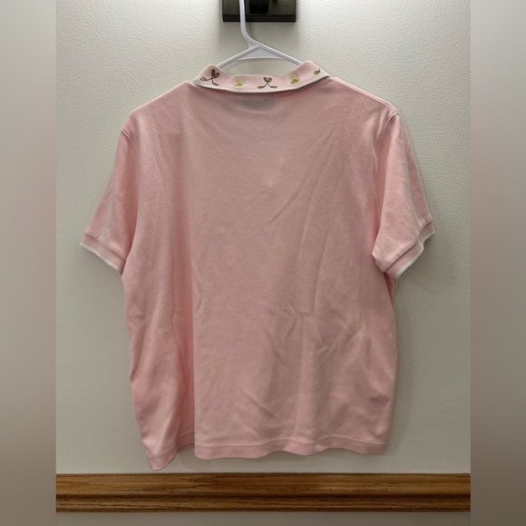 Vintage Women’s Golf & Pineapples Embroidered Pink Polo Size L - Picture 4 of 6